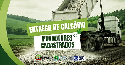 Imagem - Prefeitura fortalece agricultura familiar com ação de calcário.