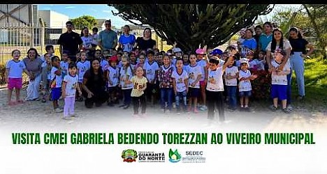 Imagem - Alunos do CEMEI Visitam Viveiro Municipal e Aprendem Sobre Cultivo de Mudas.